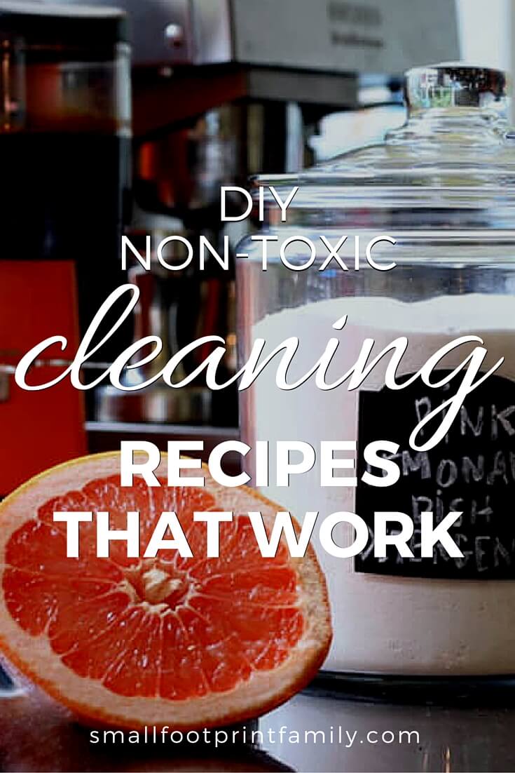 Rather than buying toxic products off the shelf you can make your own non toxic cleaning recipes from inexpensive ingredients that you have in your kitchen. My favorite DIY book will show you how to make cleaning products that actually work!#greenliving #greencleaning #ecofriendly #sustainability #gogreen #naturalliving #climatechange #nontoxic #greenparenting