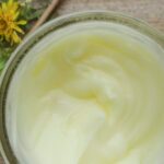 dandelion balm in a glass jar