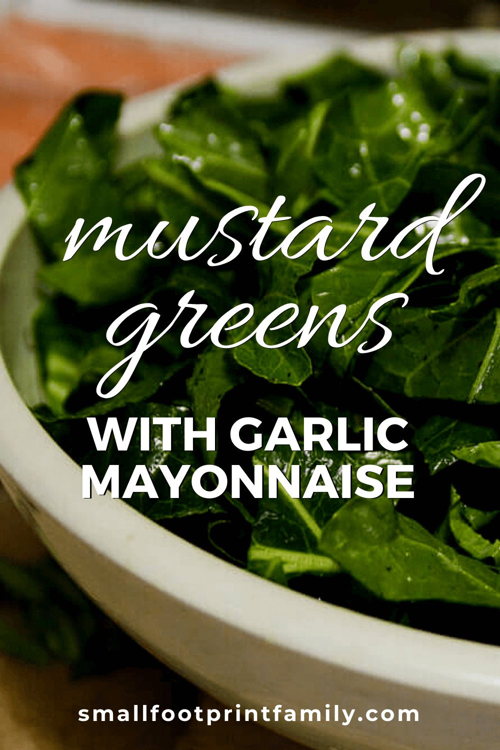 This recipe for mustard greens with garlic mayonnaise will help you get the most out of this piquant, easy-to-grow, nutritional powerhouse.#paleo #paleodiet #glutenfree #dairyfree #vegetarian #recipe #grainfree #realfood #salad #keto